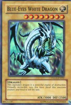 Yugioh! LP Blue-Eyes White Dragon - DLG1-EN002 - Super Rare - Unlimited Edition -image
