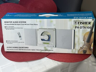 RARE FISHER SLIM AUDIO SYSTEM CD Remote FM Radio MULTIMEDIA PH-DTA100 Brand New-image