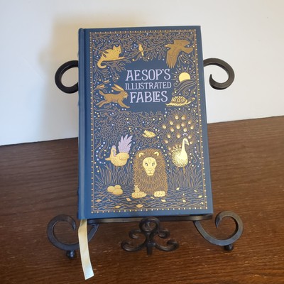 Aesop's Illustrated Fables by Aesop Leather Bound Collectible 453 Gilt Edges NEW-image