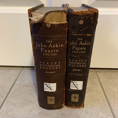 The John Askin Papers 1747-1820 Burton Historical Records 2 Vol. Set 1928 Leat -image