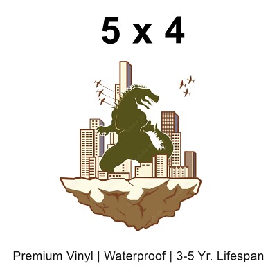 Godzilla Sticker Vinyl Sticker Godzilla Car Peeker, Mecha Car Vinyl Decal-image