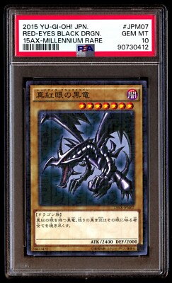 PSA 10 Gem Red-Eyes Black Dragon 15AX-JPM07 Millenium Memory Yugi Moto 2015-image