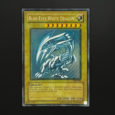*FADED* YuGiOh Blue-Eyes White Dragon Ultra Rare SDK-001 2002 Near Mint-image