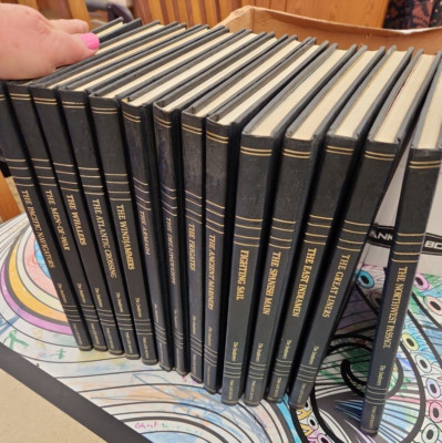 Vintage 1980 The Seafarers Set of 14 Volumes Time Life Series Leather Bound HC-image