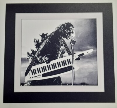 Emo Godzilla Rocks Magnet 3.5 x 3.75 inches Keyboards -image