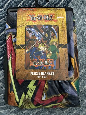 Yu-Gi-Oh! Blanket Fleece Throw 45x60 Blue Eyes White Dragon-image