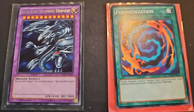Blue-Eyes Ultimate Dragon DPRP-EN025 + Polymerization ENK22 Yugioh 1996-image