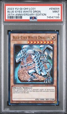 Yu-Gi-Oh! 25th Anniversary LC01-004 Blue-Eyes White Dragon - PSA 9-image