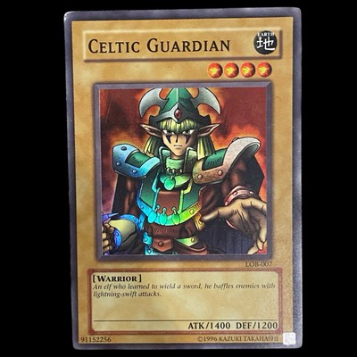 2002 YU-GI-Oh! Legend of Blue Eyes White Dragon Celtic Guardian LOB-007 -- EX-image