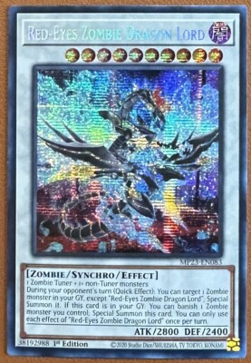 YUGIOH Red-Eyes Zombie Dragon Lord MP23-EN083 Prismatic Secret Rare NM-image