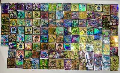 Yu-Gi-Oh! Japanese Vintage Morinaga Sticker Blue-Eyes White Dragon Dark Magician-image