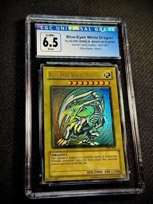 Blue Eyes White Dragon - SDK-001 - Faded - Slightly Wavy - CGC 6.5  - Yu-Gi-Oh!-image