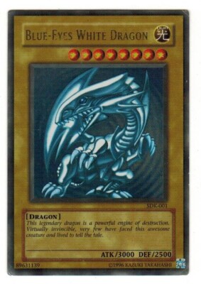 Yugioh Yu-Gi-Oh Blue-Eyes White Dragon Kaiba SDK-001 Unlimited HOLO Rare-image