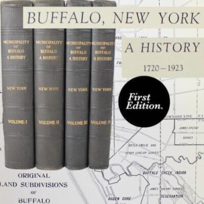 BUFFALO NY HISTORY MUNICIPALITY 1720-1923 WWI WWII CIVIL WAR 1812 ERIE CANAL SET-image