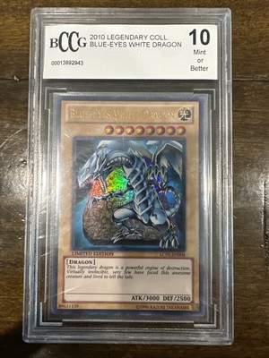 BCCG Gem Mint 10 2010 Legendary Collection Ultra Rare Blue Eyes White Dragon-image