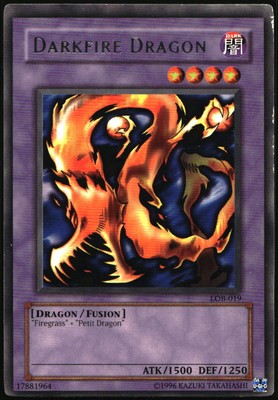 Yu-Gi-Oh! - Legends of Blue Eyes White Dragon Darkfire Dragon 2002 LOB-019-image