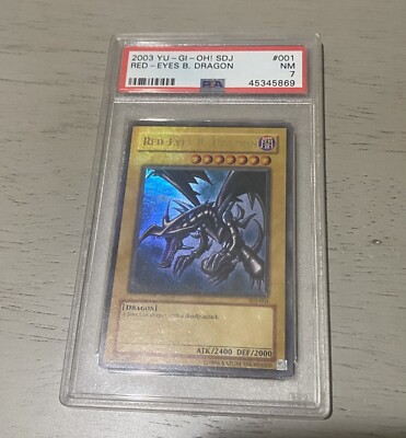 2003 Yu-Gi-Oh Red-Eyes Black Dragon Starter Deck Joey SDJ-001 PSA 7 Near Mint-image