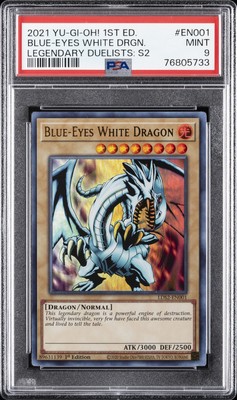 2021 YU-GI-OH! LEGEND DUELISTS: SEASON 2 1ST ED BLUE-EYES WHITE DRAGON PSA 9-image