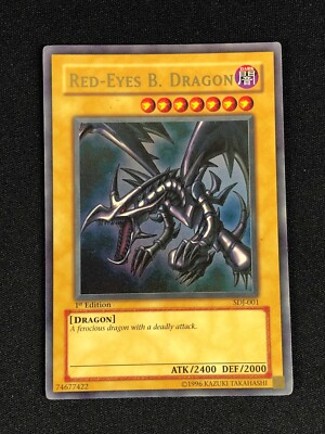 YUGIOH RED-EYES B. DRAGON SDJ-001 1ST ULTRA (MP)-image