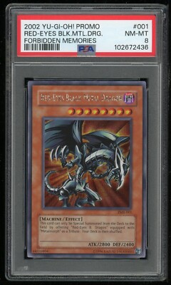 Yu-Gi-Oh Red-Eyes Black Metal Dragon FMR-001 Forbidden Memories PSA 8 NM/M-image