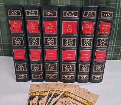 Second World War 6 Vol. Set -Winston Churchill Easton Press Collector's Ed. 1989-image