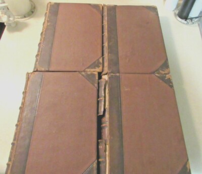 Life of George Washington by Irving 4 volumes 1856 Leather Antique Books-image