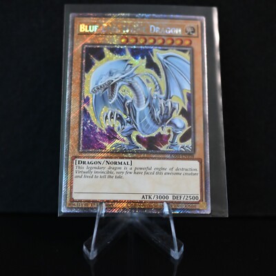 YuGiOh! Blue-Eyes White Dragon - Platinum Secret Rare RA04-EN108 1st Edition-image