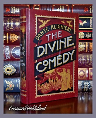 Divine Comedy Dante Alighieri Illustrated New Sealed Leather Bound Collectible-image