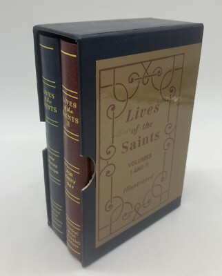 Lives Of The Saints Volumes 1 & 2 Boxed Book Set Illustrated Rev. Hugo Catholic -image