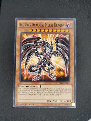Yugioh! LP Red-Eyes Darkness Metal Dragon - SR02-EN009 - Common - 1st Edition-image