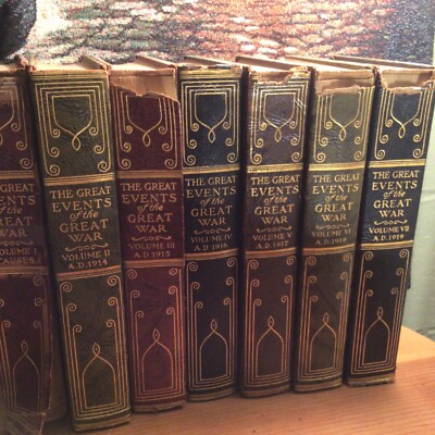 ATQ..The Great Events Of The Great War, Complete 7-Volume Set 1923 First Edition-image