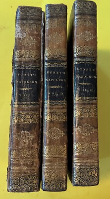 Life of Napoleon Buonaparte French Revolution Sir Walter Scott 1828 3 Volume Set-image
