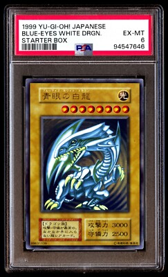 PSA 6 Blue-Eyes White Dragon Starter Box 1999 Japanese Graded Card-image