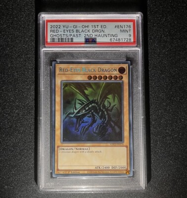 Yu-Gi-Oh Red Eyes Black Dragon ghost rare GFP2-EN176 PSA 9 MINT-image