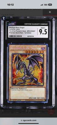 CGC 9.5 Red-Eyes Black Dragon MP22-EN267 Tin of the Pharaoh's Gods 1st Edition-image