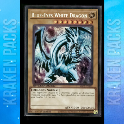 YUGIOH Blue-Eyes White Dragon (PSR) SBC2-ENB02 1ST EDITION Near Mint-image