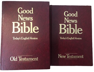Good News Bible Today's English Version 2 Book Set  1976 ABS Vtg -image