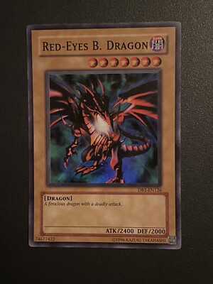 Yugioh Red-Eyes Black Dragon DB1-EN126 Super Rare (NM)-image
