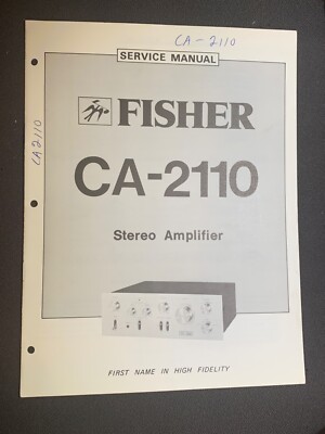 Fisher CA-2110 Service Manual Stereo Amplifier Original-image