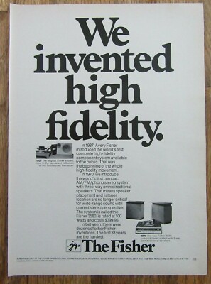 1970 FISHER Compact Stereo System We Invented High Fidelity Magazine Print Ad-image