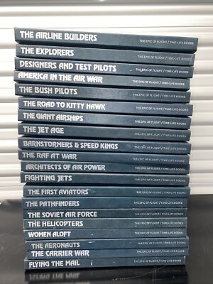The Epic of Flight Time Life Books Set of 20 Leatherette Good Condition-image