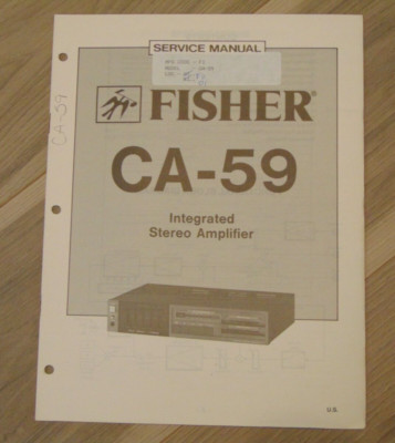 Fisher CA-59 Service Manual Integrated Stereo Amplifier-image