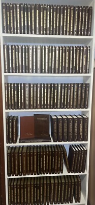 L’Amour Collection Complete Set 130 Books GENUINE LEATHER Ed. Not Leatherette-image
