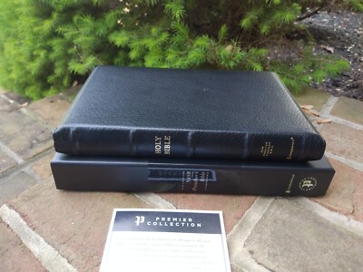NASB Preacher's Bible Premium Goatskin Leather Black Premier Collection 1995 tex-image