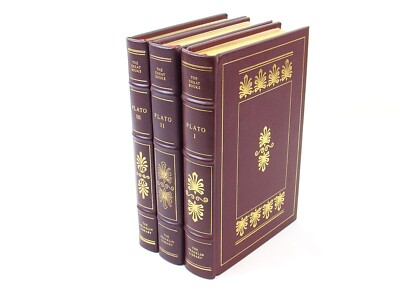 The Works of Plato (3-Volume Set) Franklin Library Great Books 1979 Leather-image