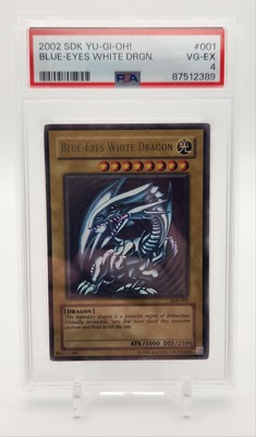 2002 Yugioh! Blue-Eyes White Dragon SDK-001 PSA 4-image