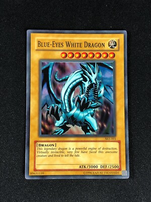 YUGIOH BLUE-EYES WHITE DRAGON SKE-001 SUPER HP/CREASES-image