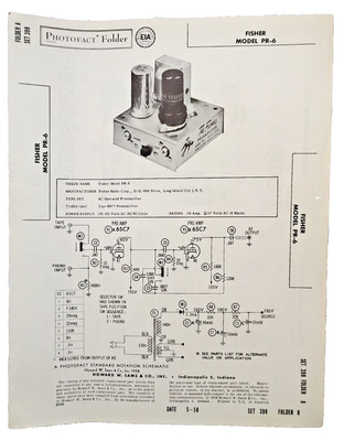 Fisher Pre-Amplifier Model PR-6 Schematics-image