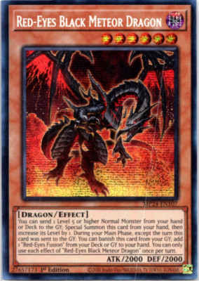 Red-Eyes Black Meteor Dragon MP24-EN107 Prismatic Secret Rare 1st Edition Yugioh-image