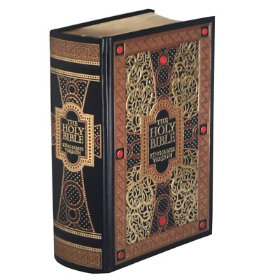 ❤️THE HOLY BIBLE King James Version Gustave Dore Illustrated Leather Bound NEW-image